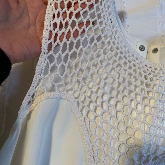 New💕A.L.C,  crochet panel crepe top - Picture 3 of 8